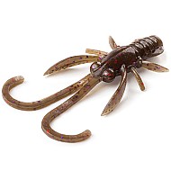 FishUp Baffi Fly 1.5" 3.8cm #050 Green Pumpkin Brown Red Purple 10vnt