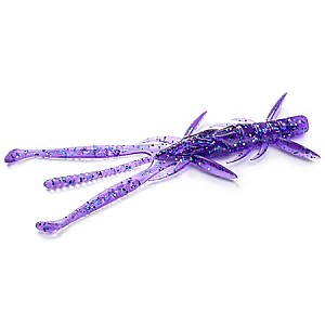 FishUp Shrimp 3" 7.6cm #060 Dark Violet Peacock Silver 9vnt