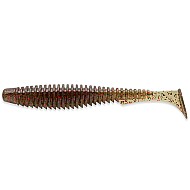 FishUp U-Shad 2" 5.1cm #045 Green Pumpkin Red Black 10pcs