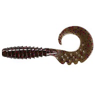 FishUp Fancy Grub 2.5" 6.35cm #050 Green Pumpkin Brown Red Purple 10vnt