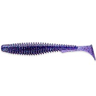 FishUp U-Shad 2" 5.1cm #060 Dark Violet Peacock Silver 10vnt