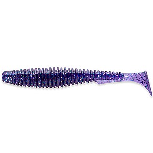 FishUp U-Shad 2.5" 6.4cm #060 Dark Violet Peacock Silver 10vnt