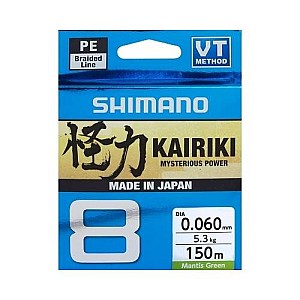 Shimano Kairiki 8 150m Mantis Green 0.100mm/6.5kg