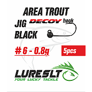 Area Trout jig Hook Decoy AH-12 #6 size 4.6mm /0.8g AnodizedBlack