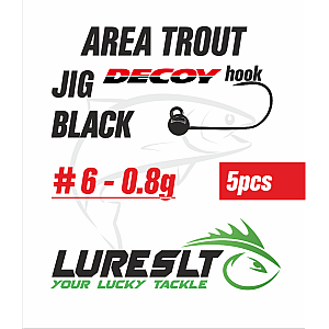 Area Trout jig Hook Decoy AH-12 #6 size 4.6mm /0.8g AnodizedBlack