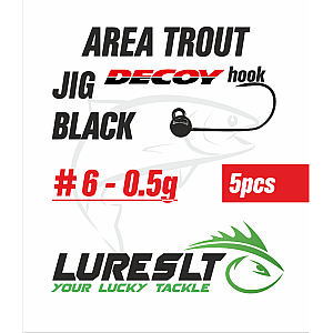 Area Trout jig Hook Decoy AH-12 #6 size 4mm /0.5g AnodizedBlack