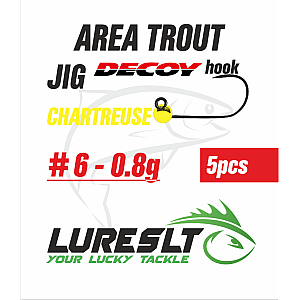 Area Trout jig Hook Decoy AH-12 #6 size 4.6mm /0.8g Chartreuse