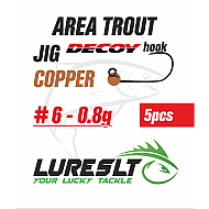 Area Trout jig Hook Decoy AH-12 #6 size 4.6mm /0.8g Copper
