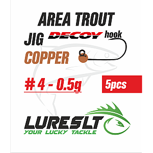 Area Trout jig Hook Decoy AH-12 #4 size 4mm /0.5g Copper