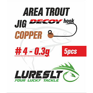 Area Trout jig Hook Decoy AH-12 #4 size 3.5mm /0.3g Copper