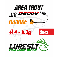 Area Trout jig Hook Decoy AH-12 #4 size 3.5mm /0.3g Orange