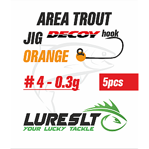 Area Trout jig Hook Decoy AH-12 #4 size 3.5mm /0.3g Orange