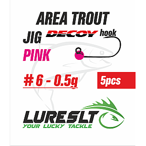 Area Trout jig Hook Decoy AH-12 #6 size 4mm /0.5g Pink
