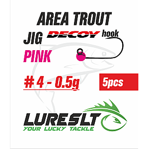 Area Trout jig Hook Decoy AH-12 #4 size 4mm /0.5g Pink
