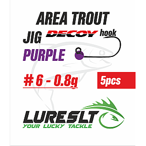 Area Trout jig Hook Decoy AH-12 #6 size 4.6mm /0.8g Purple