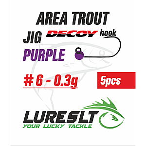 Area Trout jig Hook Decoy AH-12 #6 size 3.5mm /0.3g Purple