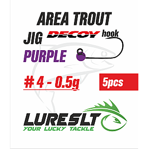 Area Trout jig Hook Decoy AH-12 #4 size 4mm /0.5g Purple