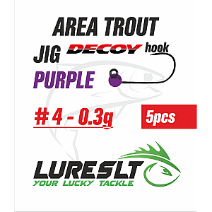 Area Trout jig Hook Decoy AH-12 #4 size 3.5mm /0.3g Purple