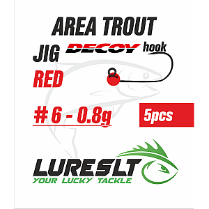 Area Trout jig Hook Decoy AH-12 #6 size 4.6mm /0.8g BrightRed