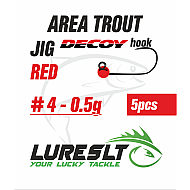 Area Trout jig Hook Decoy AH-12 #4 size 4mm /0.5g BrightRed