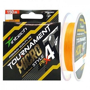Intech Tournament Micro Style PE X4 150m (0.25 (5lb / 2.27kg)) Orange
