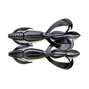 Keitech Crazy Flapper 2.4" 62mm 2.1g 001S Black 4pcs