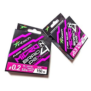 Intech MicroN PE X4 150m #0.3 0.09mm Pink