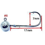 Volframinis galvakablis #6 2.6g (Tungsten JigHead)