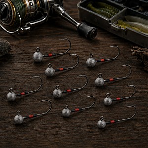 Lead jig heads with tubing