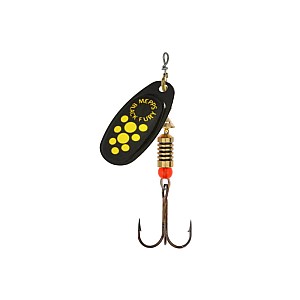 Mepps Black Fury Black Yellow Dots #0 2g