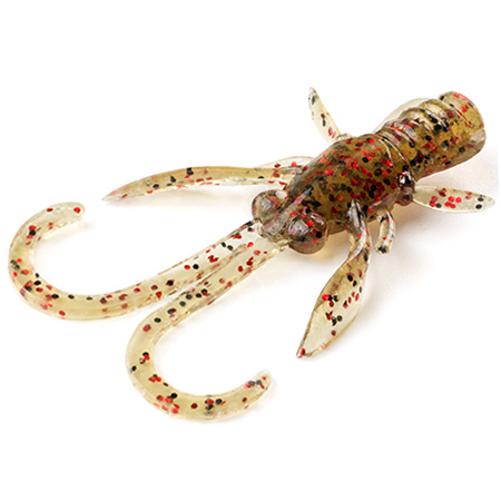 FishUp Baffi Fly 1.5" 3.8cm #045 Green Pumpkin Red Black 10pcs