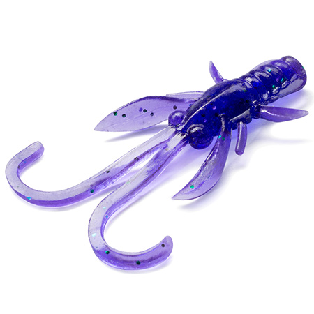 FishUp Baffi Fly 1.5" 3.8cm #060 Dark Violet Peacock Silver 10vnt
