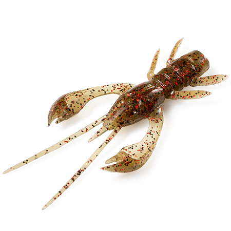 FishUp Real Craw 1.5" 3.8cm #045 Green Pumpkin Red Black 10pcs