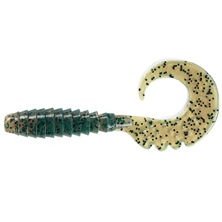 FishUp Fancy Grub 2.5" 6.35cm #017 Motor Oil Pepper 10vnt