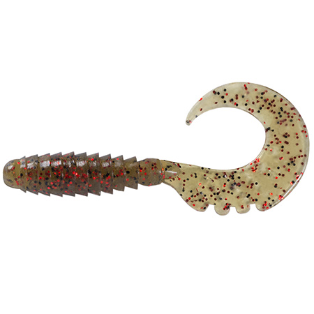 FishUp Fancy Grub 1" 2.5cm #045 Green Pumpkin Red Black 12vnt