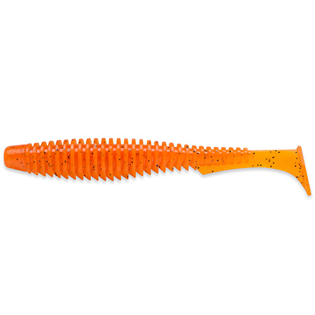 FishUp U-Shad 3.5" 8.9cm #049 Orange Pumpkin Black 8pcs