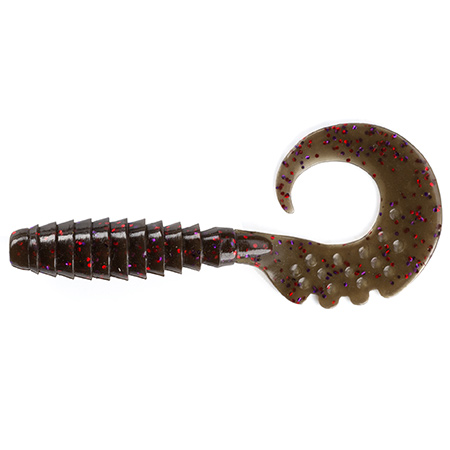 FishUp Fancy Grub 2" 5.1cm #050 Green Pumpkin Brown Red Purple 10vnt