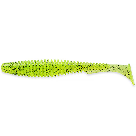FishUp U-Shad 2" 5.1cm #055 Chartreuse Black 10vnt