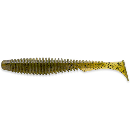 FishUp U-Shad 2.5" 6.4cm #074 Green Pumpkin Seed 10pcs