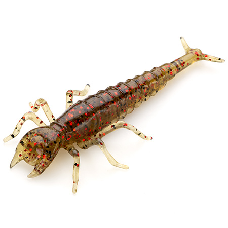 FishUp Diving Bug 2" 5.1cm #045 Green Pumpkin Red Black 8vnt
