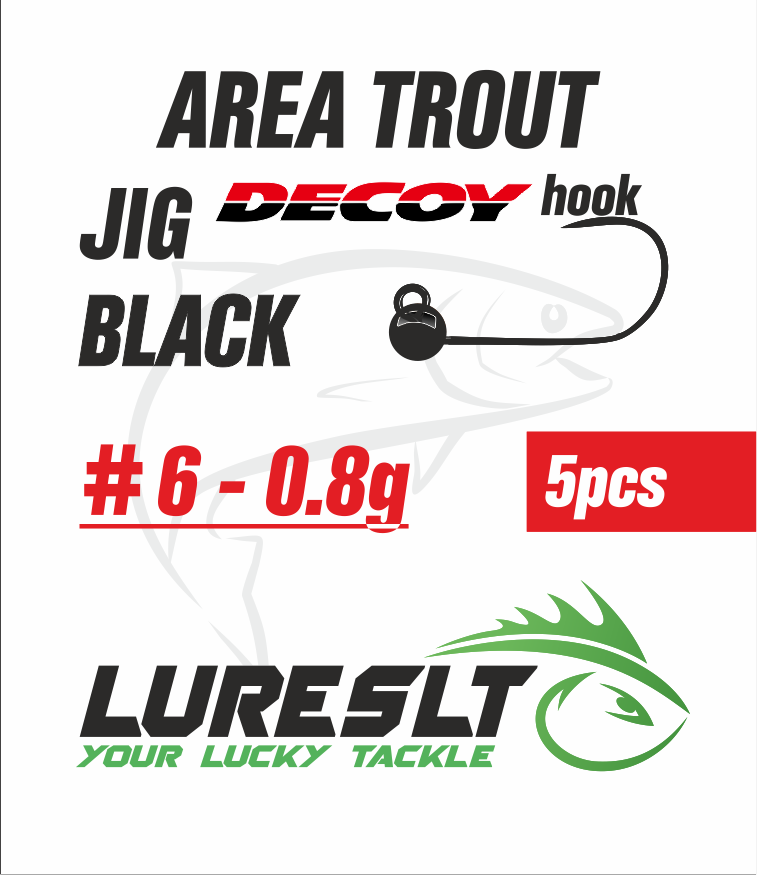 Area Trout jig Hook Decoy AH-12 #6 size 4.6mm /0.8g AnodizedBlack