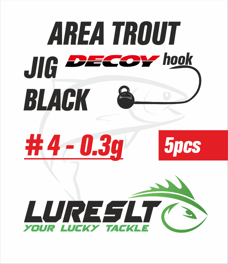 Area Trout jig Hook Decoy AH-12 #4 size 3.5mm /0.3g AnodizedBlack