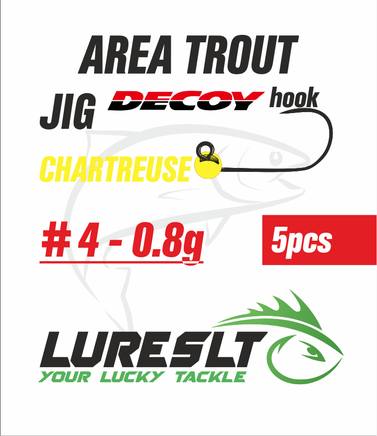 Area Trout jig Hook Decoy AH-12 #4 size 4.6mm /0.8g Chartreuse
