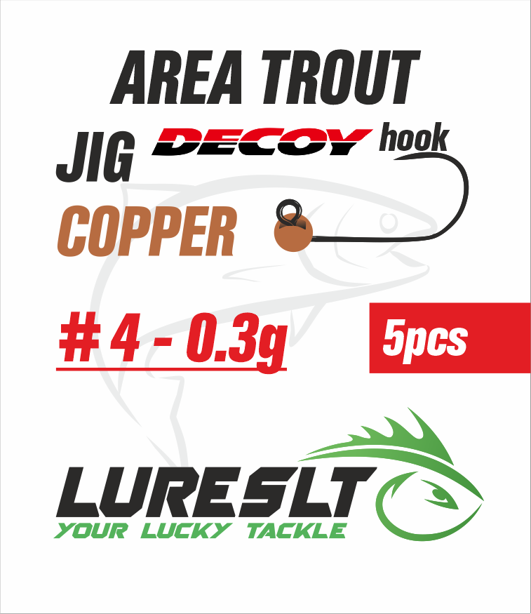 Area Trout jig Hook Decoy AH-12 #4 size 3.5mm /0.3g Copper