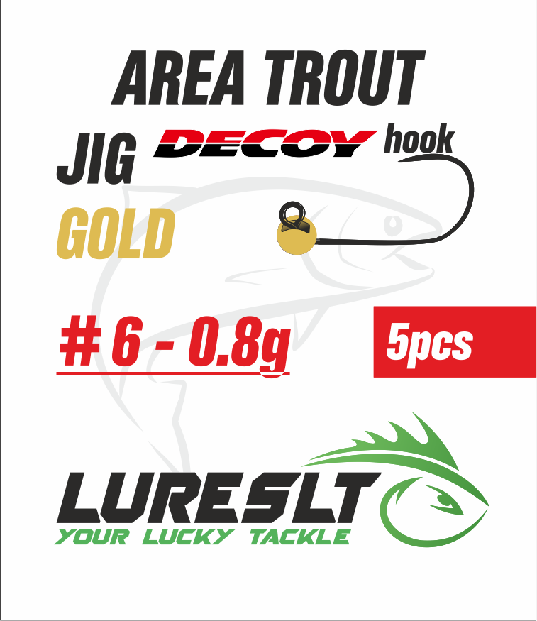 Area Trout jig Hook Decoy AH-12 #6 size 4.6mm /0.8g Gold