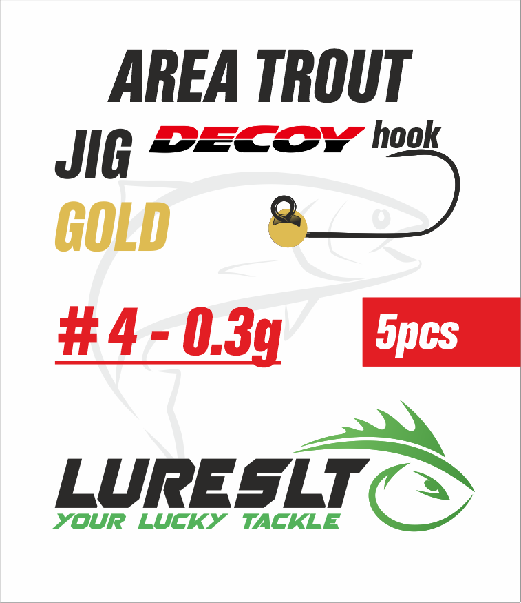 Area Trout jig Hook Decoy AH-12 #4 size 3.5mm /0.3g Gold