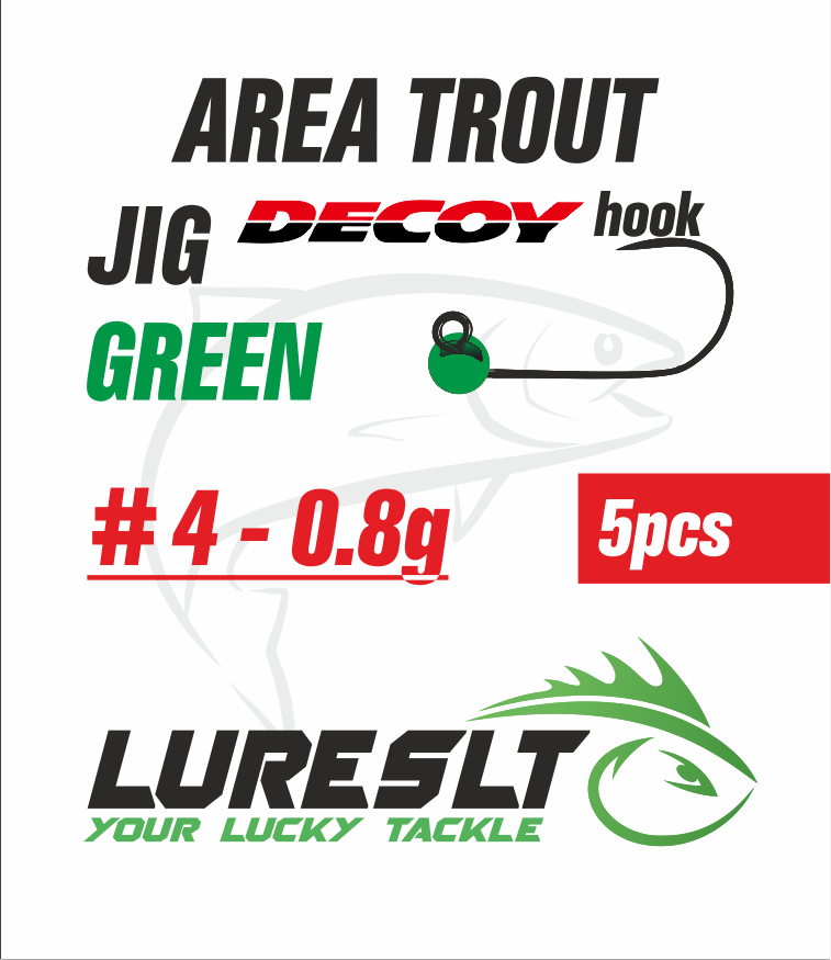 Area Trout jig Hook Decoy AH-12 #4 size 4.6mm /0.8g Green