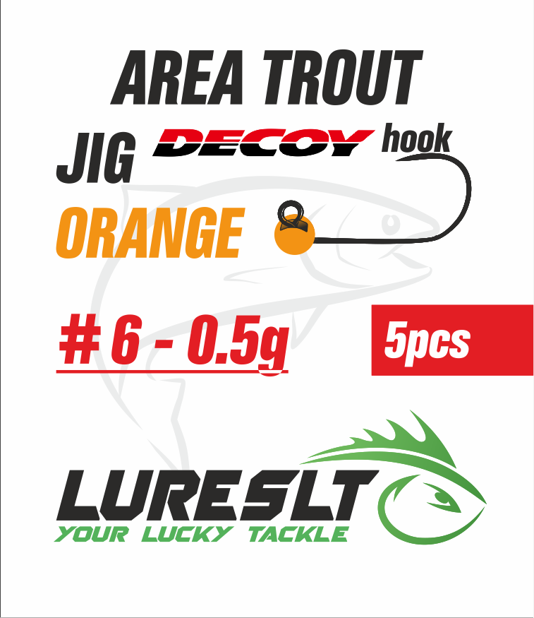 Area Trout jig Hook Decoy AH-12 #6 size 4mm /0.5g Orange
