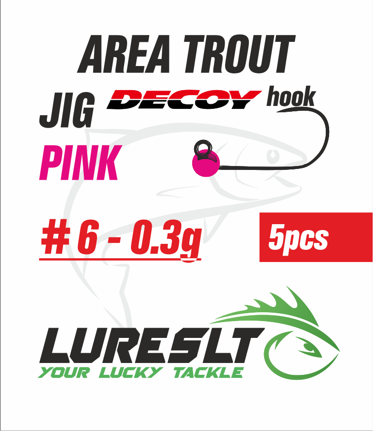 Area Trout jig Hook Decoy AH-12 #6 size 3.5mm /0.3g Pink