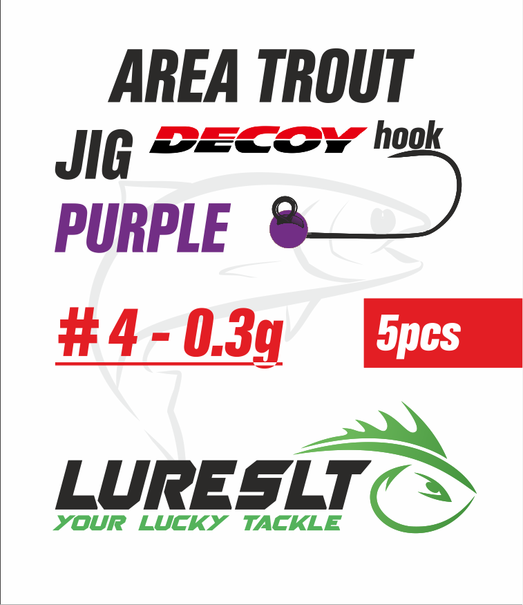 Area Trout jig Hook Decoy AH-12 #4 size 3.5mm /0.3g Purple